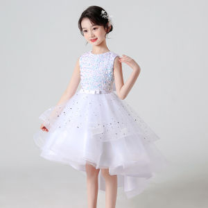 Dress Anak Perempuan Payet /Dress pesta anak Payet Buntut Brenda Usia 3-14 Tahun