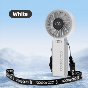 GOOJODOQ GFS003 High-speed Mini Fan Portable Fan 3 Gear Wind Foldable Digital Display Adjustable Handheld Fan