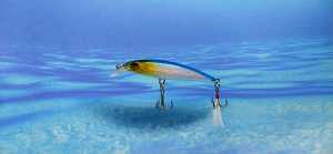 1pcs Minnow Lure Umpan Pancing Bentuk Ikan dengan Bulu