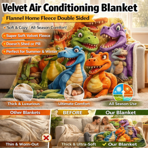 Flannel Blanket Cartoon Double-Sided Printing Air Conditioning Blanket For Living Room Bed And Couch Soft Breathable And Anti-Pilling