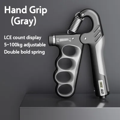 LuminaFLex Hand Gripper Adjustable Countable Finger Strengthening Exerciser Fitness Equipment