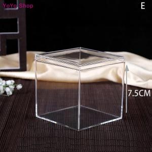 💕 YoYo Shop 💕 Clear Acrylic Square Cube Box With Lids Durable Candy Box Multiple Uses Transparent Case Organizer Container