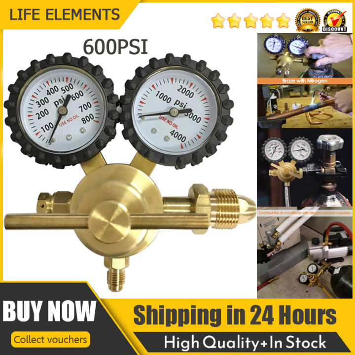 Regolatore Azoto Con Tubo Flessibile - Pressione 0-800 PSI E 0-4000 PSI Per HVAC E Brasatura Strumento Hvac Brasatura - Foto 6