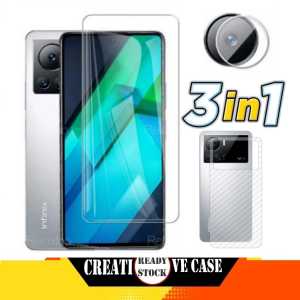 PROMO Creative PAKET 3 IN 1 Tempered Glass Full Cover INFINIX GT 10 PRO 5G / INFINIX NOTE 30 / INFINIX NOTE 30 PRO / INFINIX NOTE 12 VIP 2022 Anti Gores Kaca Layar Depan