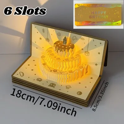 Quivlox 3D Birthday Red Envelope&Greeting Card with Music and Light Spring Featival Ramadan Gift Birthday红包