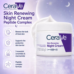 CeraVe Skin Renewing Night Cream 48g Peptide Complex Helps Skin Hydration Rejuvenation