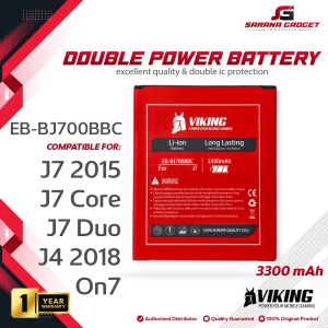 Baterai VIKING Double Power Samsung Galaxy J7 2015 J7 Core J701 Duo J4 J400 2018 On7 J700 J700F J720 Batre Batrai HP Handphone On 7 EB-BJ700CBC EB-BJ700CBE EB-BJ700BBC