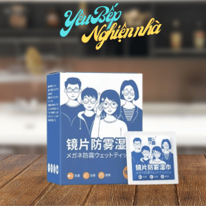 Hộp 100 Miếng Khăn Giấy Lau Kính Nano Chống Mờ Sương Vân Tay Bụi Bám Yêu Bếp Nghiện Nhà VNM