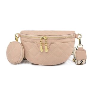 New fashion leather 2in1 belt bag sling bag for women high quality casual crossbody shoulder bag with coin pouch