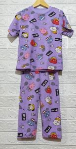 Setelan baju tidur / piyama anak lengan pendek