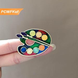 【PCWFKef】 เข็มกลัดพาเลทเคลือบแฟชั่นสำหรับผู้หญิงเสื้อโค้ทเครื่องประดับของขวัญเครื่องประดับ