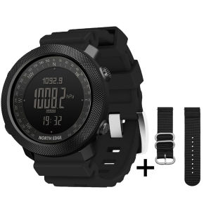 North Edge Apache+Free Comes Nylon Strap Mens Sport Digital Watch Outdoor Mountaineering Swimming Multi function Watch 1.8inch 50M Waterproof Altimeter Barometer Compass Weather Watch smart watch for women smart watch for men smart band