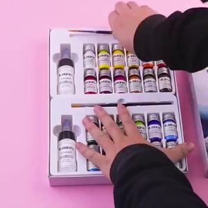 Bộ Màu Acrylic Marie’s 10ml Vẽ Vải Vẽ Túi Tote Áo – Màu Chuẩn Không Phai Set 12/18/24/36 Màu