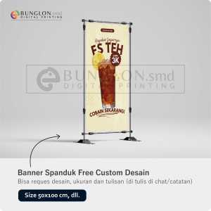 Print Cetak Spanduk Banner Es Teh Segar Custom Desain