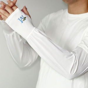 HUIESON ปลอกแขนป้องกันแสงแดดของผู้ชายปลอกแขนไอซ์ซิลค์ป้องกันรังสียูวีปลอกแขนใส่น้ำแข็งระบายอากาศสำหรับปั่นจักรยานกลางแจ้ง