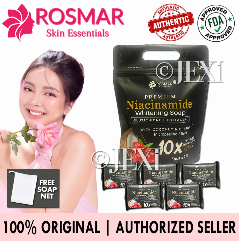 Rosmar Premium Niacinamide Whitening Soap Glutathione Collagen (Authentic  Authorized Rosmar Skin Essentials Seller) Micropeeling Power Whitening  Rosmar Soap Anti-Aging Exfoliating Soap - Lazada | Lazada PH