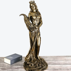 Ancient Greek Goddess Of Wealth Sculpture Statue Roman Goddess of Fortune decor  Opening Gift Cash Register Office Lucky Decoration Fortune Ornaments