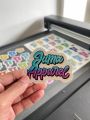 (CROMO) Stiker Potong Putus / Stiker Label Baju / Stiker Brending / Stiker Die Cut / Stiker Custom. 