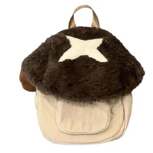 Student School Backpack Autumn Winter Travel Backpack Lovely Dolls Bag Plush Backpack Girls Cartoon Mushroom Book Bag