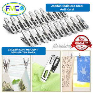 Jepitan Jemuran Baju Stainless Steel Anti Karat Jepit Cucian Jemur Pakaian Baju Celana Gantungan Pakaian Basah