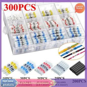 Graceful 300PCS Waterproof Solder Wire Connectors Heat Shrink Butt Crimp Connectors