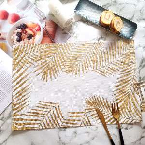 Gold Foil Printed Table Placemats Textaline Placemats Set of 4