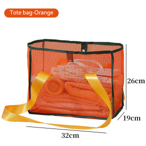 New Arrival Large Capacity Color-Block Mesh Beach Bag - Portable Handheld Outdoor Swimming Travel Cosmetic Storage Bag - Outdoor Beach Travel Outing Toiletries Mesh Handheld Bag