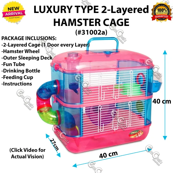 Pet Home LUXURY TYPE Hamster Cage 2 LAYERS TWO LAYERS 31002A Hamster Accessories Hamster House smpt Lazada PH