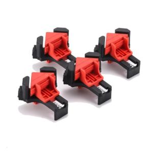 4Pcs Metal Spring Reinforced 90 Degree Positioning Clamps for Wood Framing Cabinet Making Nonslip Surfaces Protective