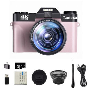 【🔥 2025 ขายร้อนสนับสนุน wifi 🔥】กล้องสไตล์ใหม่  กล้องถ่ายรูป 4.8K กล้อง  camera ใช้ wifi (รับประการ 5 ปี + การ์ดหน่วยความจำ 32G + แถมเลนส์ 52 มม x2)