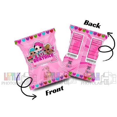 Girls CHIP BAGS Loot Bags | Customized Personalized in Any Occasion | Gift Wrapping idea | Chipbag | Giveaway | Crafts | Gift Wrap
