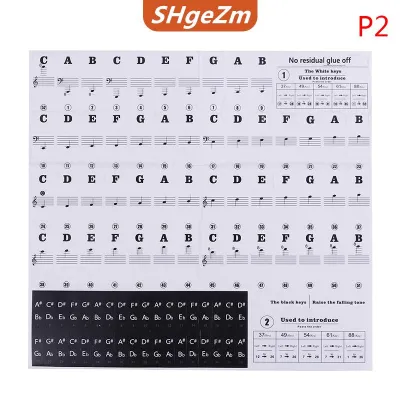 [COD] SHgeZm Miếng dán tên âm thanh Bàn phím Piano điện tử 54 61 88 phím Miếng dán phím