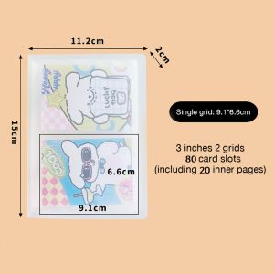 240 Grids Frosted Interstitial Photo Album Photocards Postcard Storage Book 3inch 6inch Collect Book
