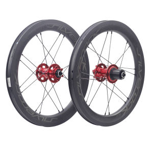 SILVEROCK SR38C Carbon Wheels 16in Plus 349 Disc Brake 38mm Clincher for Gust Disc K3Plus Folding Bike Wheelset