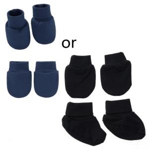 Anti Scratching Gloves Foot Covers Handguard Mitts No Scratch Mittens Socks Setfor 0-12Month Infants Newborn Baby Gifts