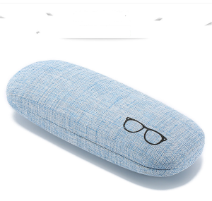 Hộp Đựng Kính Hộp Kính Cận Bọc Vải Sọc Lót Trong Vải Cotton Mịn Nhiều Màu Tặng Kèm Khăn Lau Nano