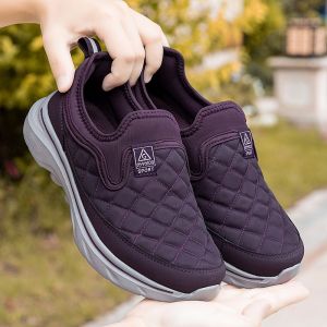Loose Lightweight Waterproof Men Canvas shoes For Women non slip wide toe Elderly Walking Shoes Big Size