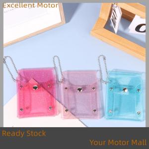 Excellent Ready Stock Mini make-up bag cute sequined transparent lipstick bag pink key chain make-up bag case