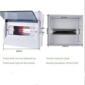 Melo home Electric Box Cover Breaker Enclosure Strong Current Distribution Box Circuit Breaker Panel Box