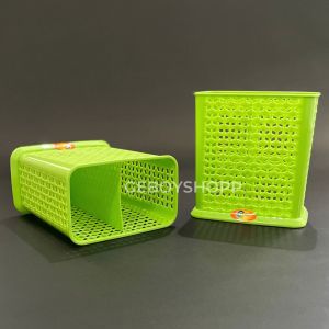 PAKET 6PCS Candid Tempat Sendok NATTY Plastik Murni Sekat 2 / Kotak Sendok Foodgrade PP5