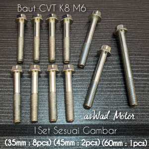 (1SET) BAUT BLOK CVT YAMAHA FINO NEW / BAUT BAK CVT MOTOR / BAUT KRENGKES / BAUT CVT / BAUT MOTOR