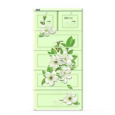 (Ráp Sẵn) Tủ nhựa Duy Tân 5 ngăn kéo họa tiết vân gỗ đơn giản sang trọng cao cấp – Nội thất Khả Vy