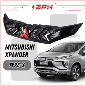 Mitsubishi Xpander 2020-2023 Front Grill TYPE-X X-pander Grilles Radiator Cross X-Design Exterior Honeycomb Xpender