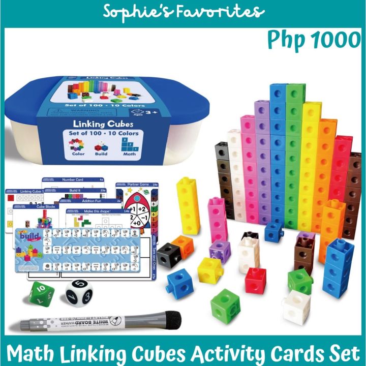 GFFG Math Link Cubes with Activity Cards Numberblocks Math ...