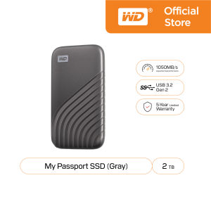 WD My Passport SSD 2TB Type-C USB 3.0 Speed up to 1050 MB/s SSD NVMe ( WDBAGF0020-WESN ) ( เอสเอสดี Solid State Drive )