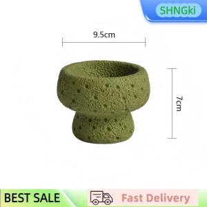 SHNGki Candle Container Transparent Glass Holder Insulated Design for Living Room Party Decor