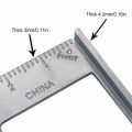 Voktta Thước tam giác Đế Quốc 7 inch thước vuông đo làm mộc bằng hợp kim nhôm thước đo góc dày 90 độ Thước đo độ góc vuông bằng hợp kim nhôm dày cho thợ mộc. 