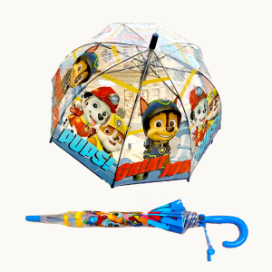 8 Ribs Transparent Umbrella Kids Cartoon Frozen Cars Umbrella Semi Auto J Hook Handle Korean Style Parasol / Payung Lut Sinar