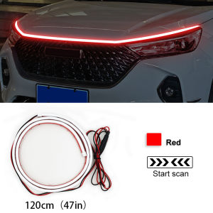 SEAMETAL Start Scan 12V Car Daytime Running Light Universal LED Hood Light Strips Flexible Waterproof DRL Lamp