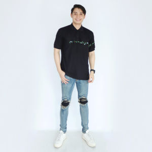 liso wear - Kaos Polo Distro Daun Lengan Pendek Atasan Baju Kerah Pria Dewasa